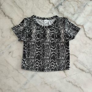 Snake print crop top